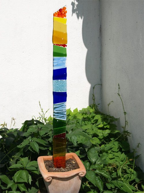 Gartenstecker aus Glas — Beispiel 1
