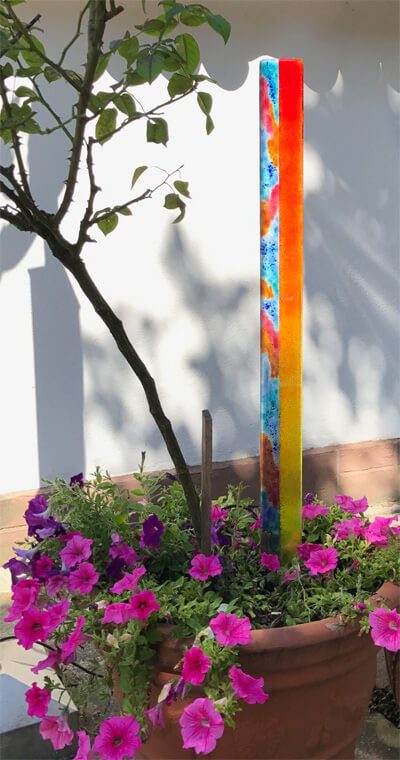 Gartenstecker aus Glas — Beispiel 5