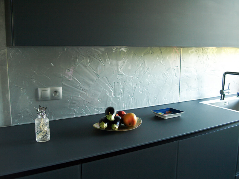 Küchenrückwände aus Schmelzglas — Beispiel 4