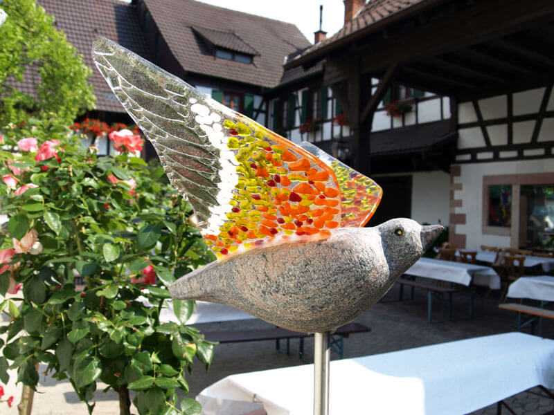 Gartendesign Stein Glas